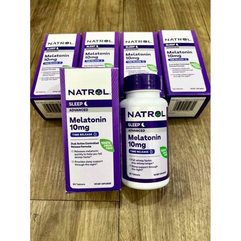 Viên uống ngủ ngon Natrol Melatonin 10mg 60 viên