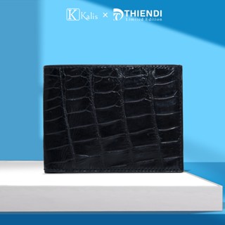 T D THIEN DI - Bóp Ví Tiền Da Cá Sấu Thật Gấp 2 Nam Có Khóa Kéo Nhiều Ngăn Đựng Tiền Cao Cấp Chính Hãng  - FULLBOX