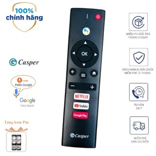  Điều khiển GIỌNG NÓI VOICE tivi CASPER NÚT HÀNG MỚI + TẶNG SẴN PIN