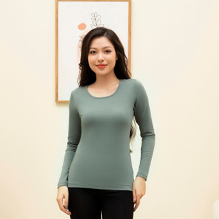 LAROMA Áo Giữ Nhiệt Nữ Cổ Thấp  | Basic - Tôn Dáng - Giữ Ấm - Siêu Co Dãn - Vải Thơm - Kháng Khuẩn - Mềm Mại - Nhanh Khô