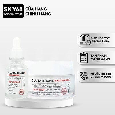Combo truyền trắng, mờ nám Angel's Liquid (Serum Plus Niacinamide 30ml + Kem Plus Niacinamide 50ml) - NEW