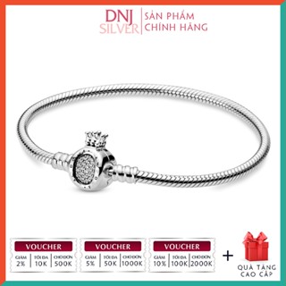 Vòng tay bạc 925 cao cấp - Mẫu vòng Crown O & Snake Chain Bracelet, có thể mix thêm hạt charm vào vòng theo ý thích