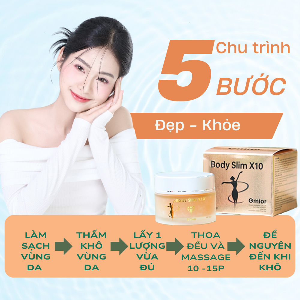 Kem Tan Mỡ Body Slim X10, Giảm Mỡ Bụng, Đùi, Bắp Chân, Bắp Tay, Thành Phần Tự Nhiên