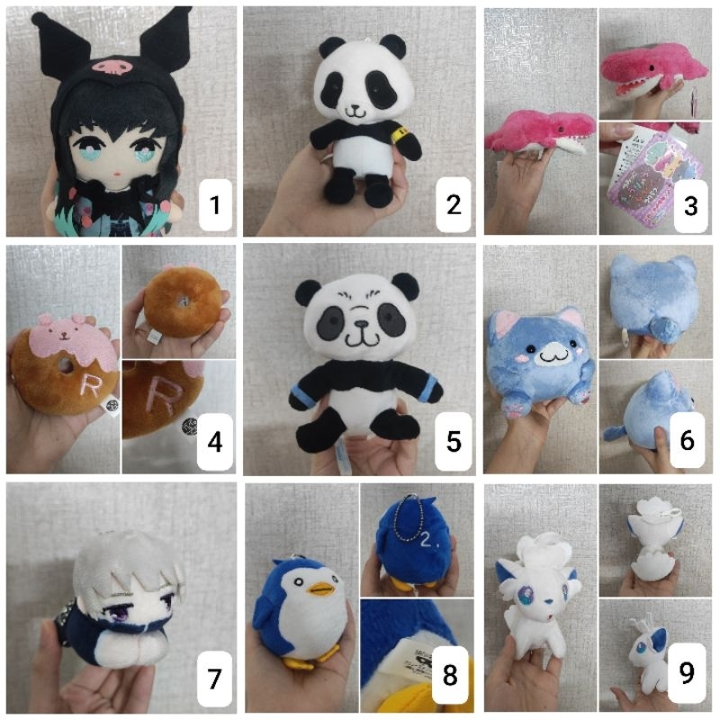 Gấu bông, thú bông 2hand Panda, Inumaki Toge Jujutsu Kaisen, Amufun, Amuse, Vulpix, Kuromi