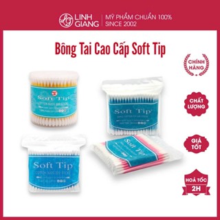 Bông tai Soft Tip ngoáy tai an toàn mềm mại không bở bông Linh Giang chính hãng