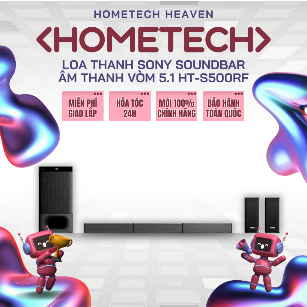 [GIAO LẮP MIỄN PHÍ] HT-S500RF - Dàn âm thanh - Loa Sound bar Sony HT-S500RF  - Hàng Chính Hãng, Mới 