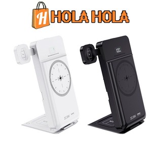 Pin Dự Phòng Kiêm Đế Sạc Không Dây 5 in 1 Remax RPP-D3 10000mAh 1 Cổng USB 1 Cổng Type C QC3.0 PD Max 22.5W