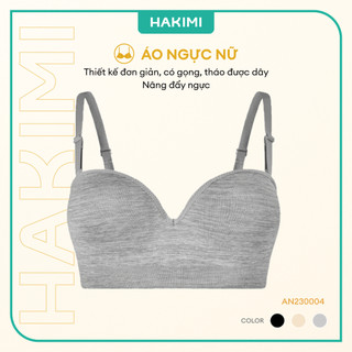 Áo Ngực Quả Ngang HAKIMI Đệm Vừa Có Gọng Nâng Ngực AN230004