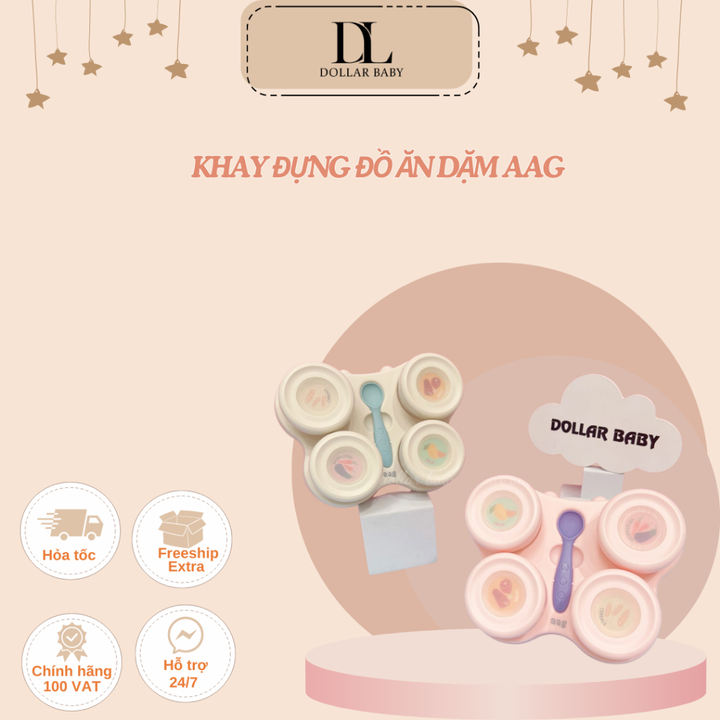 Set 4 hộp đựng thức ăn AAG