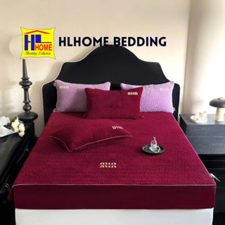 Ga gối nỉ nhung miu miu trần bông bo chun bọc đệm  tối đa 30cm siêu mềm mịn hàng cao cấp