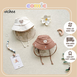 Mũ vành chắn giọt bắn Mochee cho bé, nón vành chắn giọt bắn bảo vệ sức khỏe bé