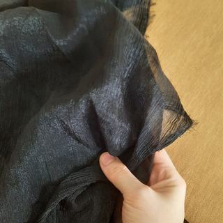 Vải voan gân đen 24k/m