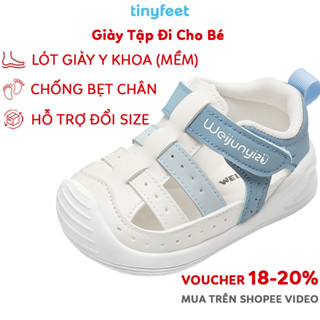 Giày Tập Đi Chống Bẹt Chân Cho Bé Trai 1 Tuổi 2 Tuổi TINYFEET WJ09 Giày Tập Đi Y Khoa Đình Hình Bàn Chân Bẹt Cho Bé