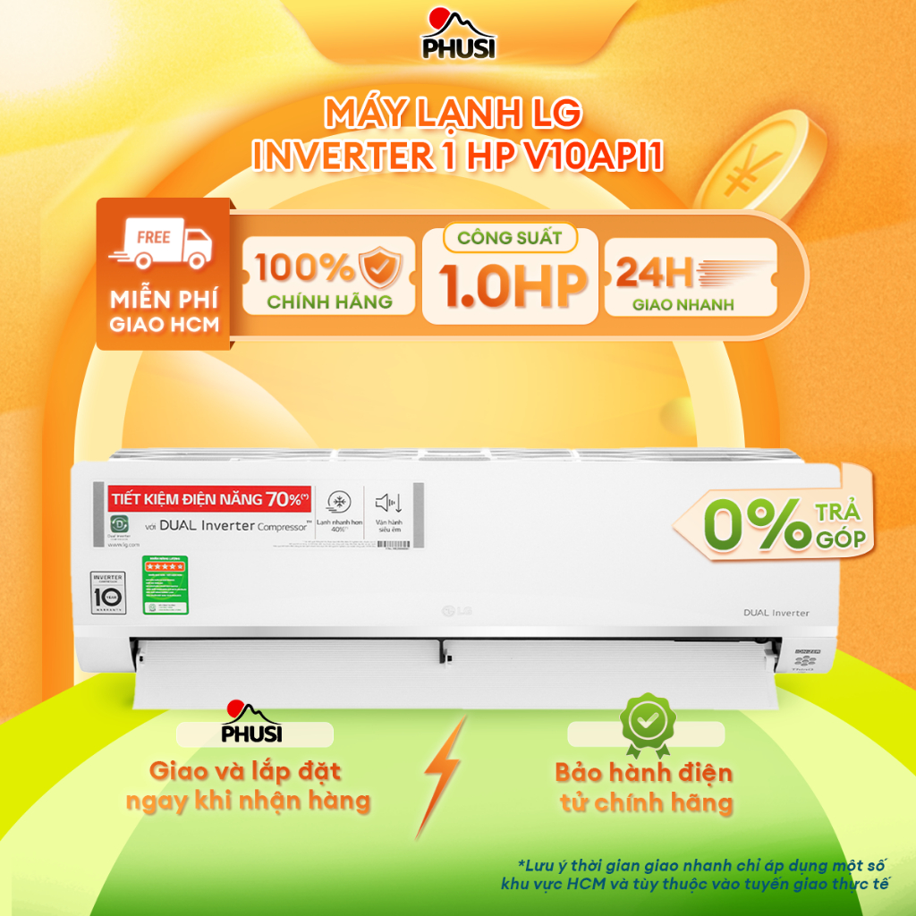 V10API1 Máy lạnh LG Inverter 1 HP V10API1 [HỖ TRỢ GIAO HCM] - CHÍNH HÃNG