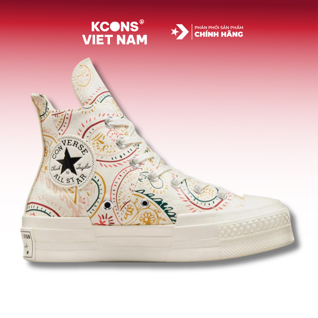 Giày Converse Chuck 70 Plus Crafted Evolution Cổ Cao A08172C Sneaker Đế Bằng