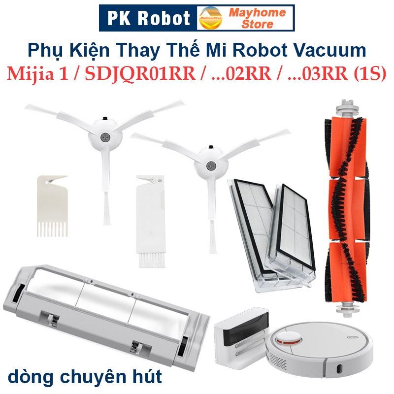 Phụ Kiện Thay Thế Mi Robot Vacuum SDJQR01RR, SDJQR02RR, SDJQR03RR(1S), Mijia 1, Chổi Lăn Chính, Chổi Cạnh, Bộ Lọc Hepa/