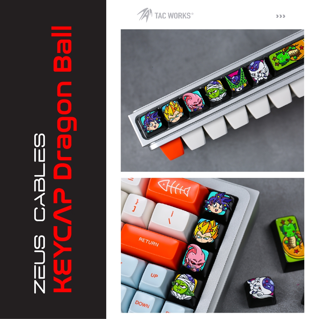 [Dragon Ball] Keycap Lẻ Bằng Kim Loại Cho Bàn Phím Cơ | Metal Artisan Keycap 1u | TACWORKS Keycap