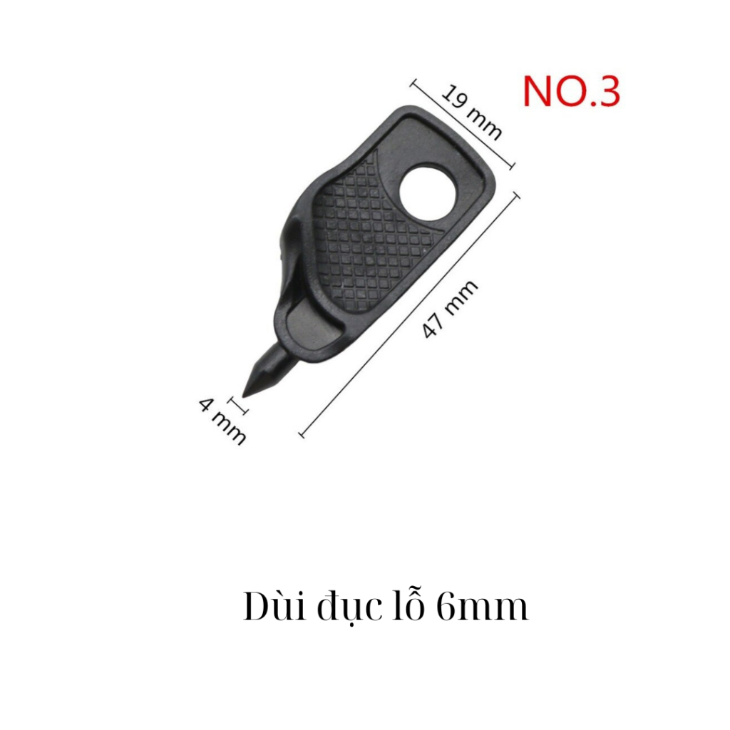 DÙI ĐỤC LỖ ỐNG PE 6mm