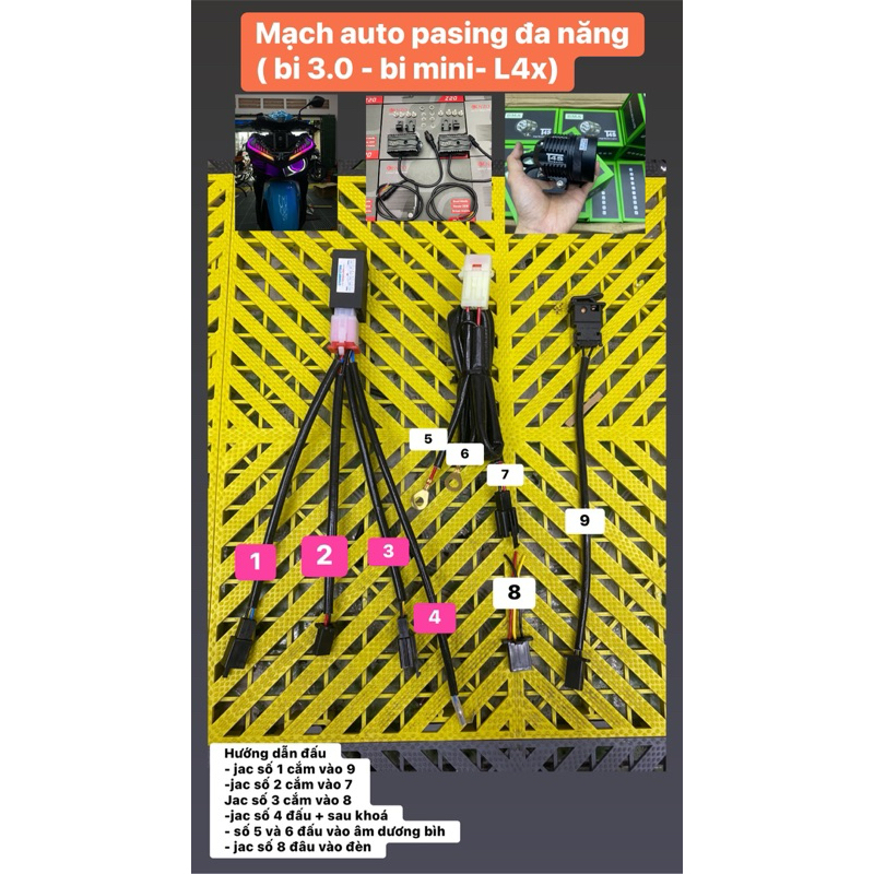 Mạch auto pasing đa năng lắp đc tất cả loại đèn,bi cầu mini, L4x, Bi 3.0 chịu tải lớn