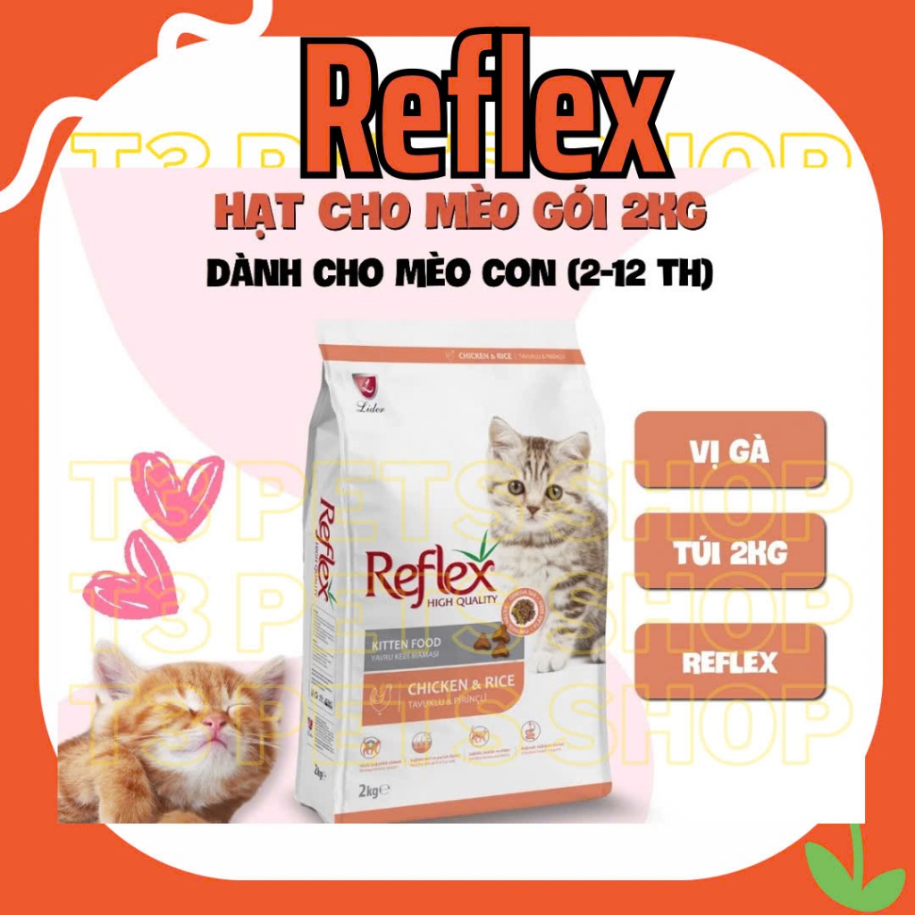 thức ăn hạt Reflex mèo con vị gà 2kg (Thức ăn cho mèo Reflex Kitten Food Chicken )