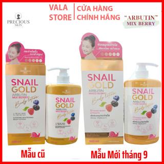 Sữa Dưỡng Body Snail Gold Arbutin Mix Berry Extreme Whtening Body lotion 500ml,Thái Lan
