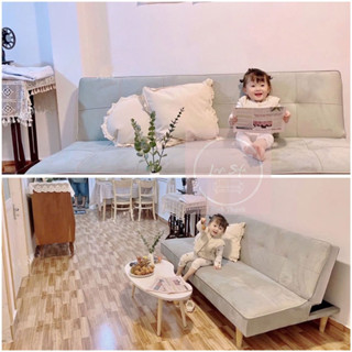  Ghế Sofa Bed   Ghế Giường Thông Minh Đa Năng   Dài 1m8 1m7 1m5 1m2 Chân Gỗ Bền Đẹp Màu Nhung Xám Trắng Cực Xinh 