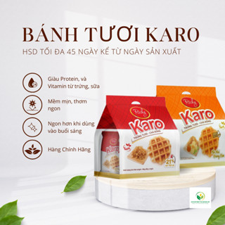 Combo 2 bịch bánh trứng tươi chà bông Karo Richy sợi thịt gà và phô mai hoàng kim 26g Shopbethienkim