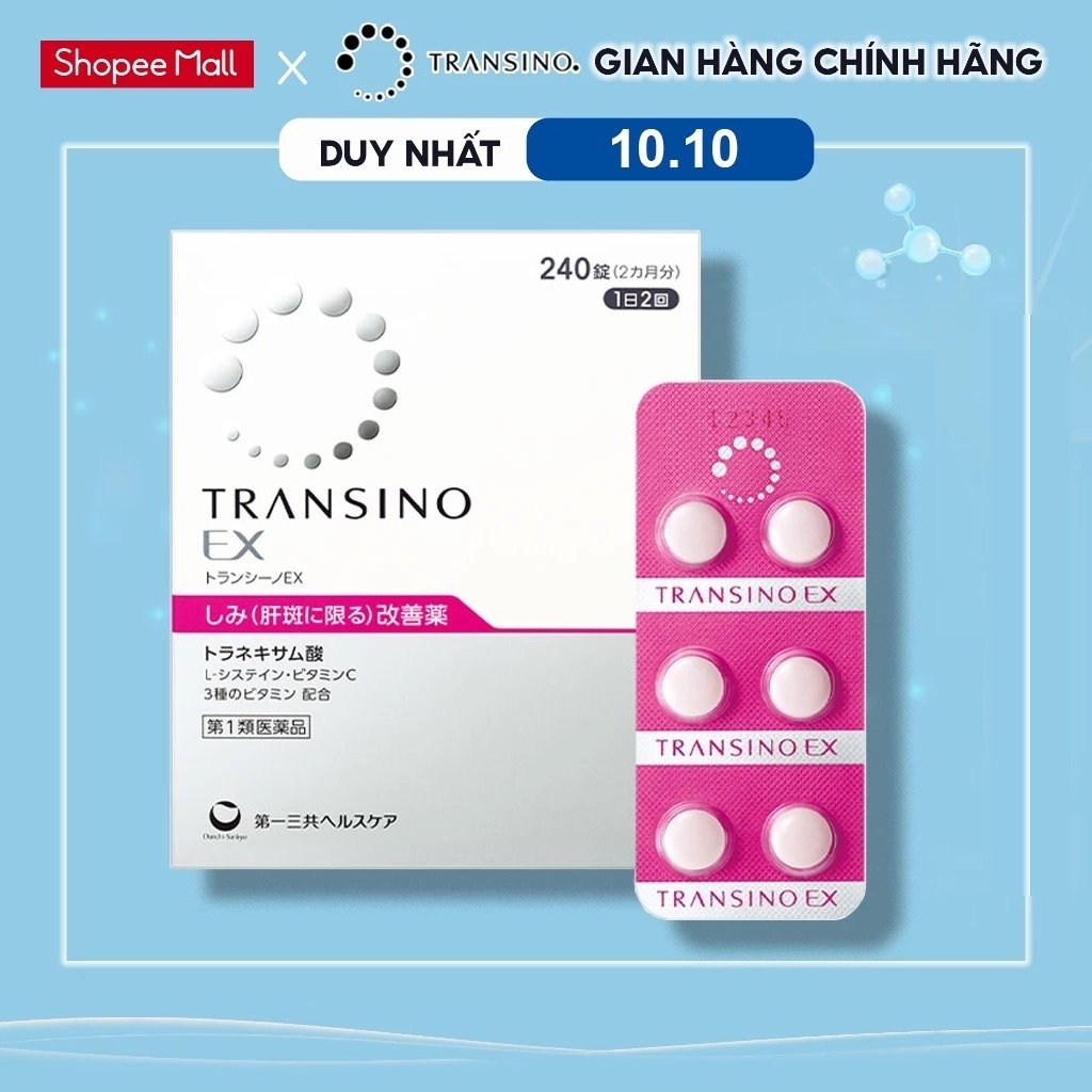 Viên Uống Trắng Da Transino Nhật Bản Trắng Da, Mờ Nám, Tàn Nhang