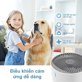 Máy lọc không khí K802, Lọc sạch bụi mịn và khói thuốc, Màng lọc hepa, màn hình cảm ứng thông minh