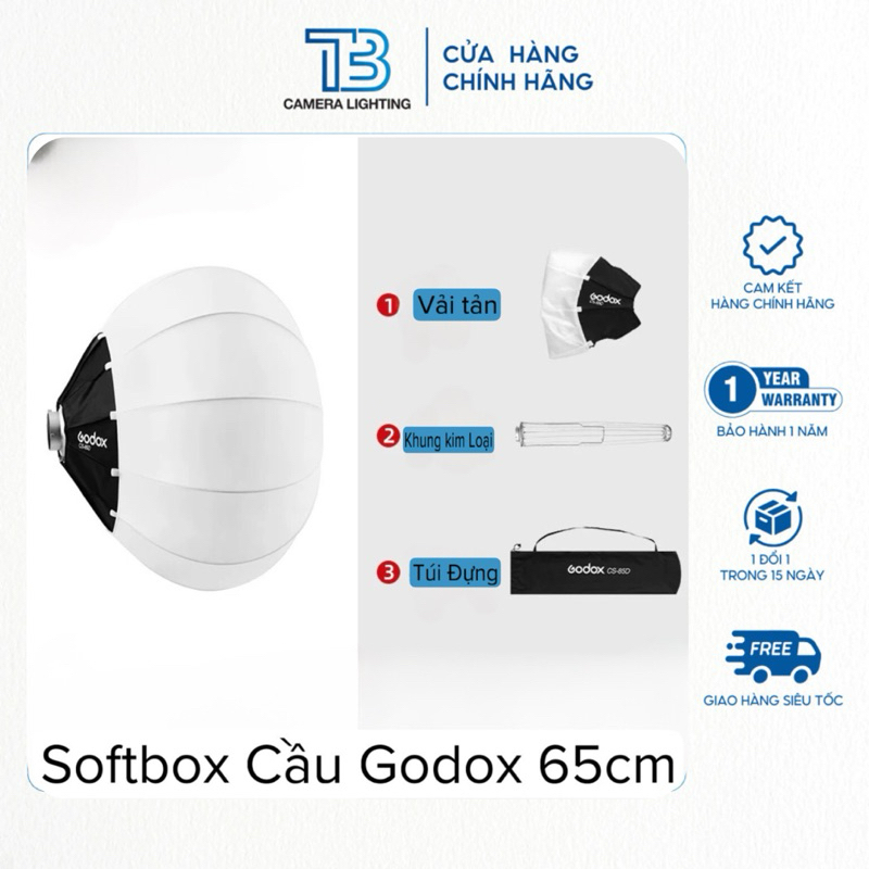 Softbox Cầu Godox 65cm ( chinabal godox ngàm bowen)