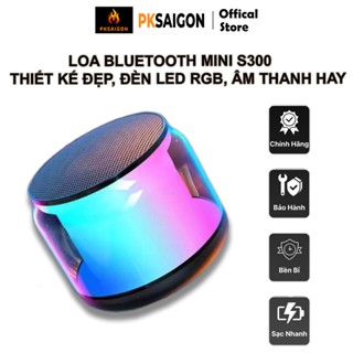 Loa Bluetooth PKSAIGON Không Dây S300 Cầm Tay Dòng Loa Mini Pin Trâu Có Hỗ Trợ Thẻ Nhớ, Đèn Led RGB
