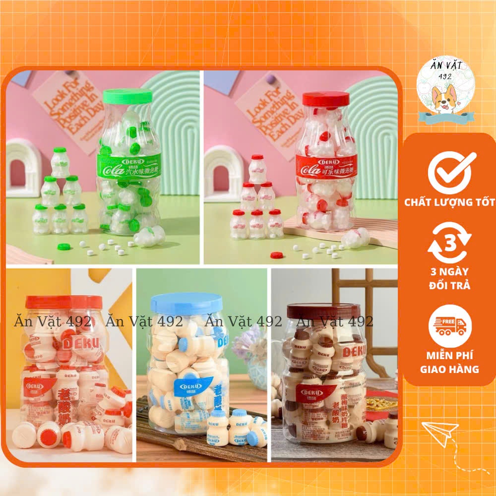 Hộp 30 Hũ Kẹo Sữa Chua Khô Deku - Ăn Vặt 492