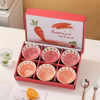 Bộ 6 bát kèm đũa nhật (Hàng xịn) nhiều mẫu