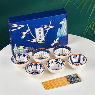 Bộ 6 bát kèm đũa nhật (Hàng xịn) nhiều mẫu
