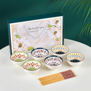 Bộ 6 bát kèm đũa nhật (Hàng xịn) nhiều mẫu