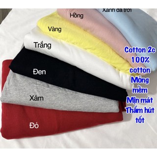 Vải cotton 2 chiều baby mềm mịn mỏng nhẹ, thoáng mát, thấm hút mồ hôi siêu tốt