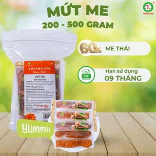 Mứt Me Nguyên Trái Không Hạt Thành Long Food Dẻo Dai Ăn Vặt Túi Zip 200g/500g