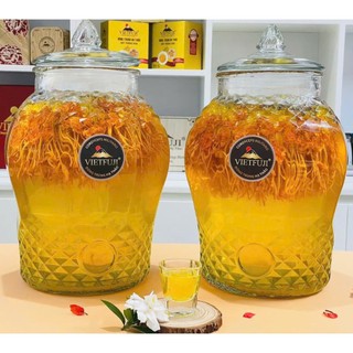 Bình ngâm rượu thủy tinh hoạ tiết kim cương dung tích 3 lít