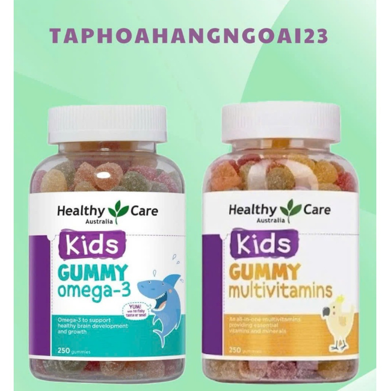 KẸO DẺO GUMMY HEALTHY CARE BỔ SUNG OMEGA 3 VÀ MULTIVITAMIN CHO BÉ CỦA ÚC