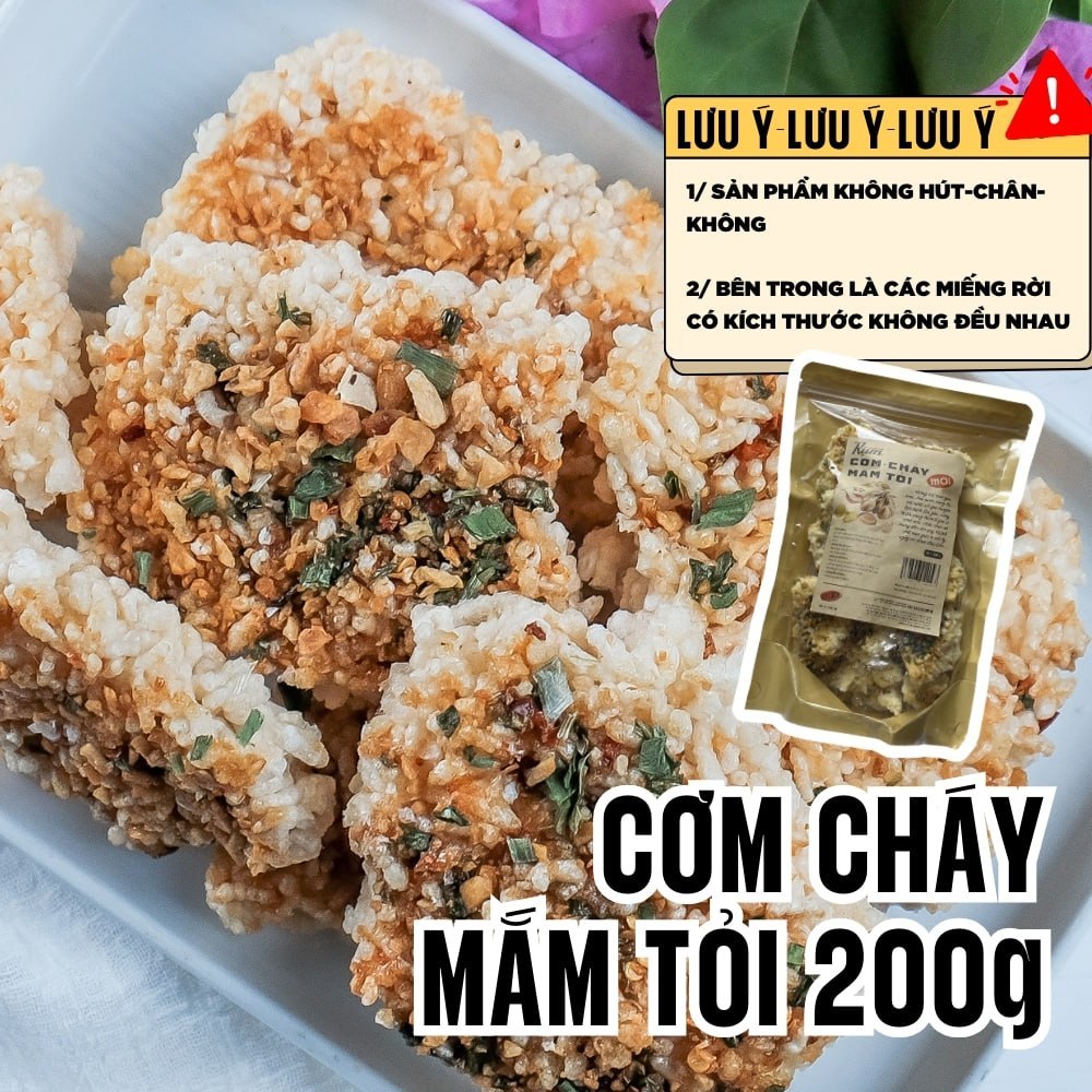[️Đọc kĩ mô tả] RỤM - CƠM CHÁY MẮM TỎI 200G