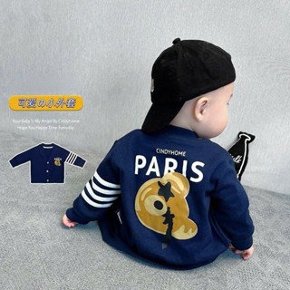 ÁO CADIGAN GẤU PARIS DỄ THƯƠNG CHẤT LEN TĂM DÀY DẶN CHO BÉ TRAI BÉ GÁI