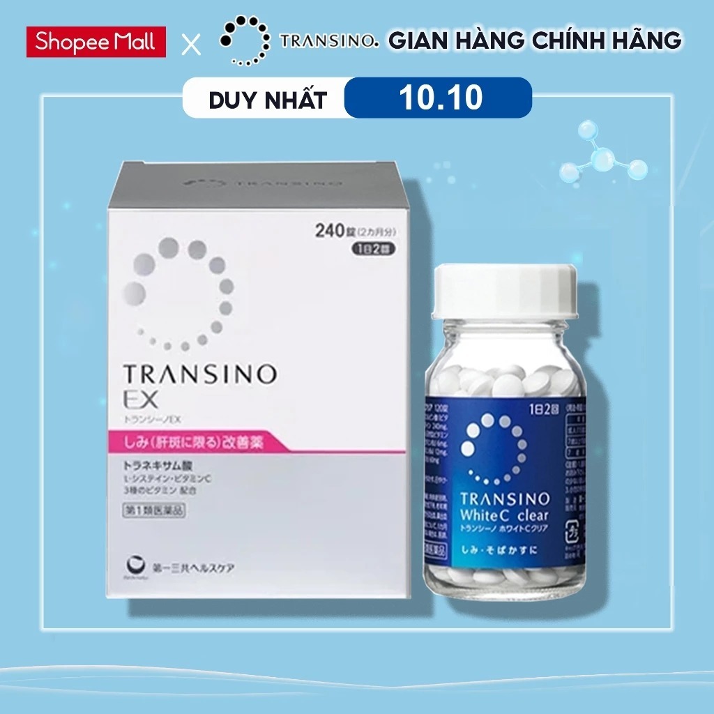 Viên Uống Mờ Nám, Tàn Nhang, Làm Trắng Da Transino Nội Địa Nhật Bản