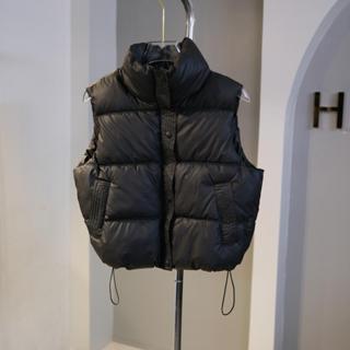  Áo Gile Phao Nữ Dáng Ngắn có dây rút vải da mềm dày dặn hàng Việt Nam 