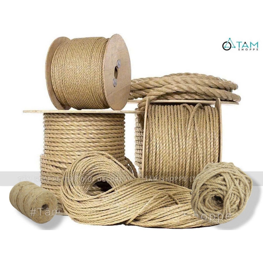 Dây thừng trang trí làm đồ handmade nhiều cỡ [Hàng đẹp - chuẩn cỡ] DAYTHUNG-01