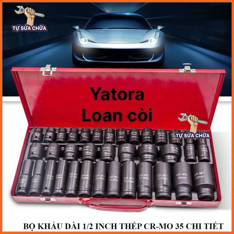 bộ đầu típ khẩu 1/2 35 món yatora