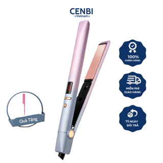 Máy duỗi tóc ép thẳng CENBI cao cấp tạo kiểu thẳng xoăn có ion âm, cổng phun ion bảo vệ tóc tối đa