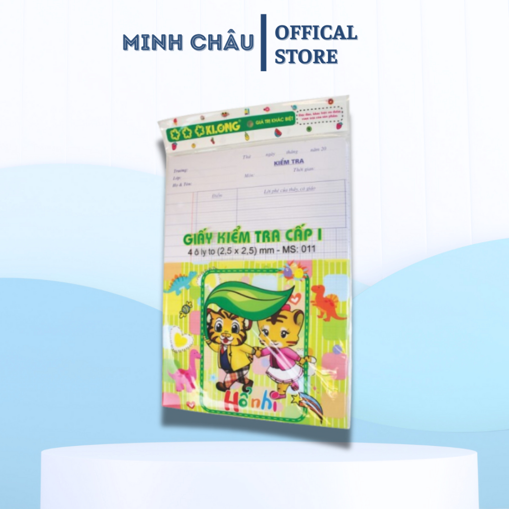 Giấy  kiểm tra cấp I 4 ô ly (2,5 x 2,5) mm; MS 011