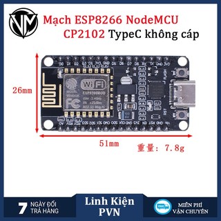 Kit RF thu phát wifi ESP8266 NodeMCU Lua CP2102 MicroUSB/TypeC