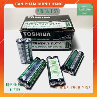 1 Hộp 40v Pin AAA TOSHIBA 1.5V- Pin 3A , Pin Tiểu Nhỏ, Dùng Cho Remote Máy Lạnh(tv), Đồ Chơi.. 3 MIỀN FOOD VINA
