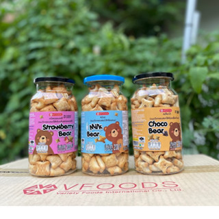 [HỦ 200G] BÁNH GẤU NHÂN SOCOLA - DÂU - SỮA VFOODS THÁI LAN